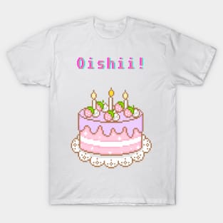 Kawaii Pixel Oishii Dream Dessert ( strawberry Birthday Cakee ) T-Shirt